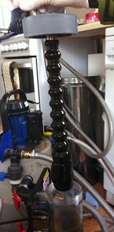 Debris removed from heating system during flush
